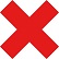 A red x